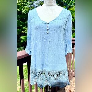 VGUC blue gypsy top. XL 327W